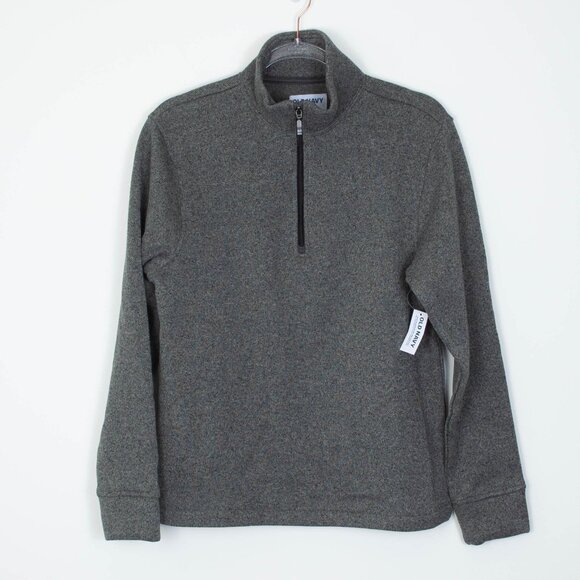Old Navy Other - Old Navy Mens 1/4 Zip Fleece Pullover Sweater Size Small Gray Casual NWT